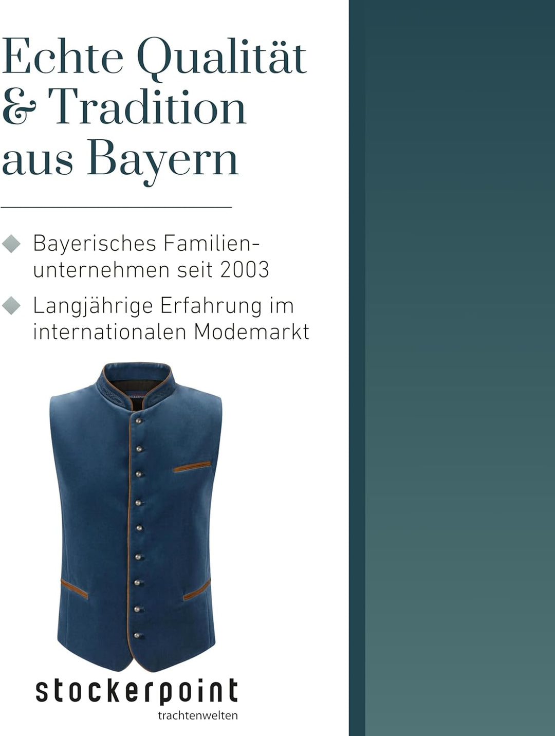 Stockerpoint Herren Ricardo Trachtenweste (1er Pack) 48 rauchblau, 48 rauchblau