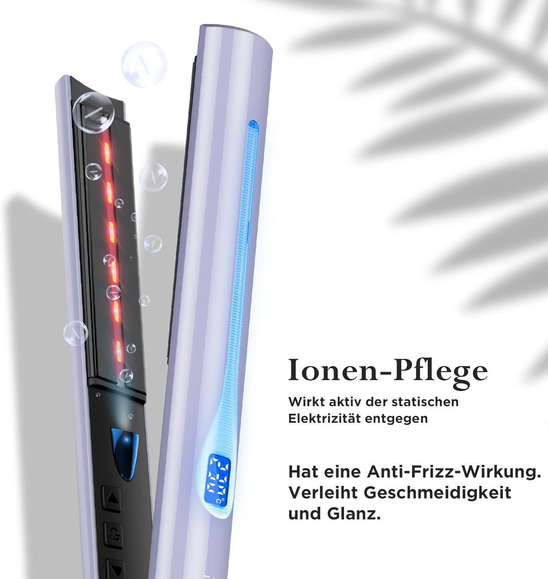 Infrarot-Ionen Haarglätter, PARWIN PRO BEAUTY 2 IN 1 Glätteisen Locken und Glätten, Infrarot- und Io