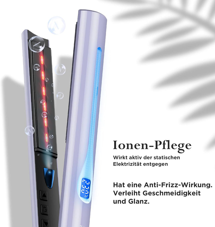 Infrarot-Ionen Haarglätter, PARWIN PRO BEAUTY 2 IN 1 Glätteisen Locken und Glätten, Infrarot- und Io
