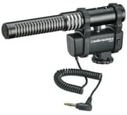 Audio-Technica AT8024 Stereo/Mono Mikrofon für Kameras, Schwarz