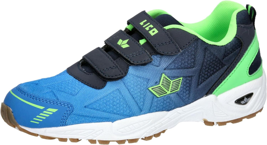 Lico Unisex Kinder Flori V Hallenturnschuhe 28 EU Blau Marine Lemon, 28 EU Blau Marine Lemon