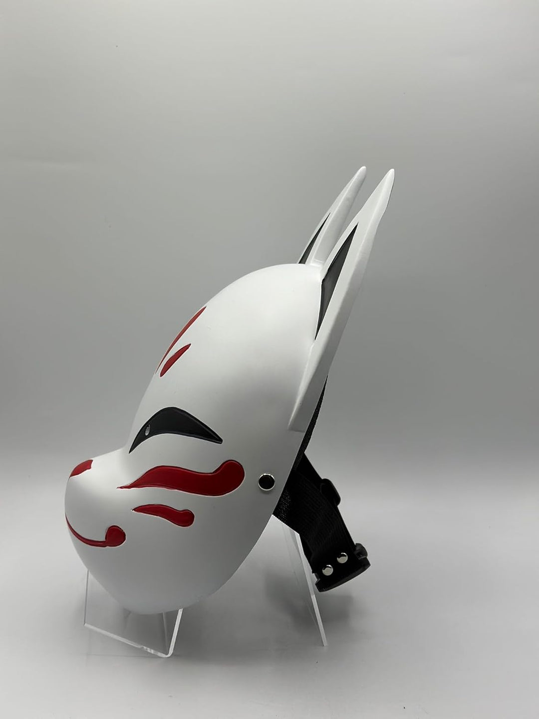Kitsune Fuchsmaske aus Harz – Japanische Shinto-Inspiration – Handgefertigt – Anime Stil – Kostümart