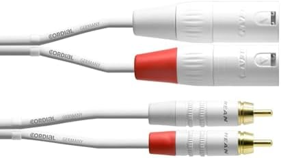 Cordial CFU 3 MC-SNOW Audiokabel XLR m-Cinch 3 m Rean Stecker 3 M Single Mehrfarbig, 3 M Single Mehr