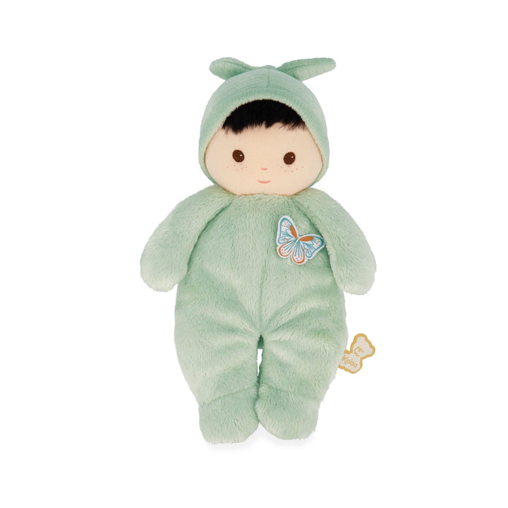 KALOO – Sehr weiche und Flauschige Babypuppe – Weicher und Zarter Körper – Stoffpuppe – Grüne Farbe