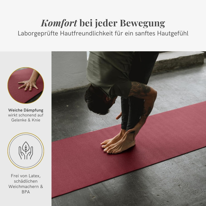 LOTUSCRAFTS® Yoga Matte Standard oder XL, universell einsetzbar als Yogamatte, Sportmatte, Gymnastik