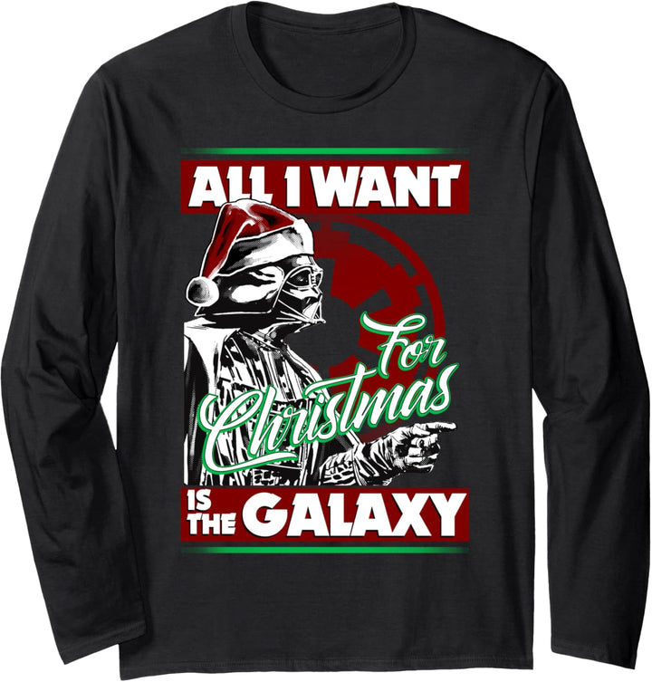Star Wars Darth Vader All I Want For Christmas Text Langarmshirt