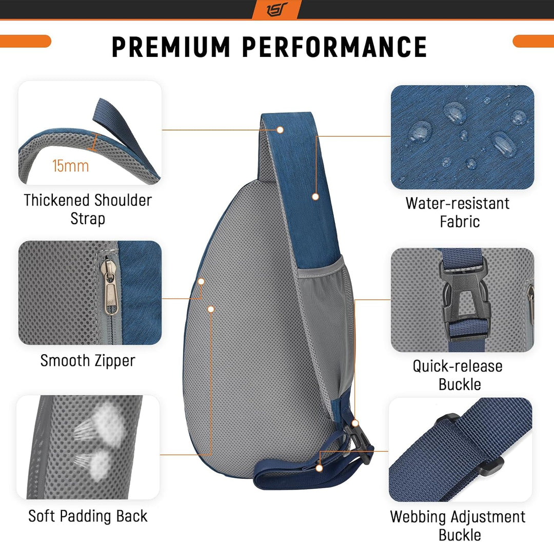 SKYSPER Brusttasche Schultertasche Leichte Sling Bag Herren Klein Schulter Tasche RFID-Schutz Crossb