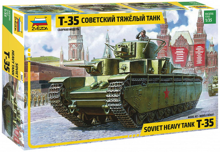 ZVEZDA 500783667 - 1:35 T-35 Heavy Soviet Tank, Modellbau, Bausatz, Standmodellbau, Modellbau, Bausa