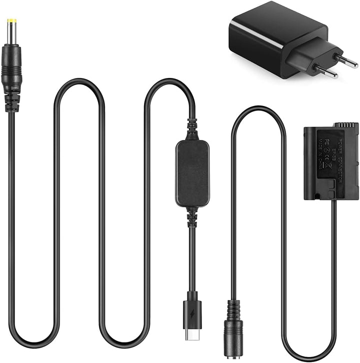 PD-Adapter USB Typ C EP-5B DC-Koppler-Kit, Ersetzen Sie die EN-EL15-Batterie für Nikon Z6 Z7 1 V1 D8