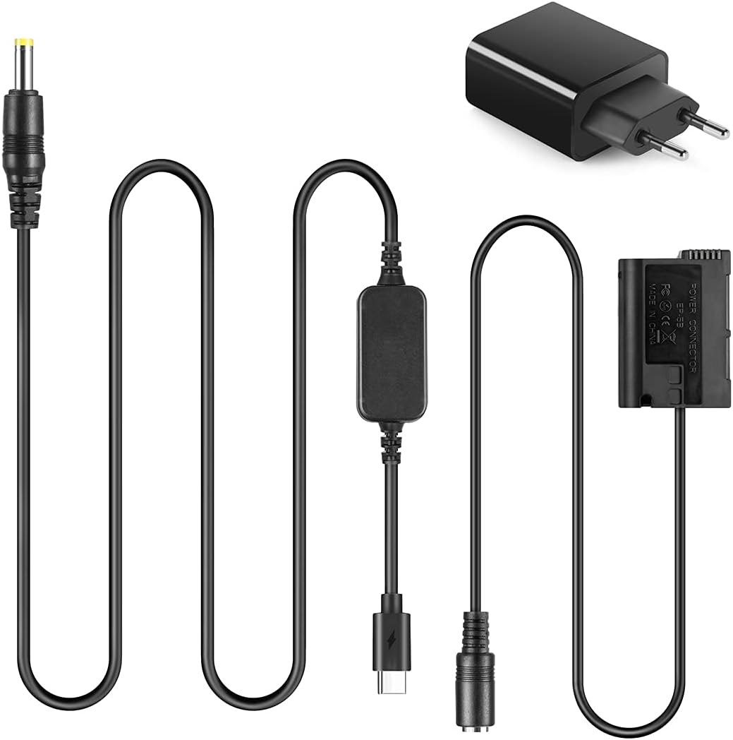 PD-Adapter USB Typ C EP-5B DC-Koppler-Kit, Ersetzen Sie die EN-EL15-Batterie für Nikon Z6 Z7 1 V1 D8