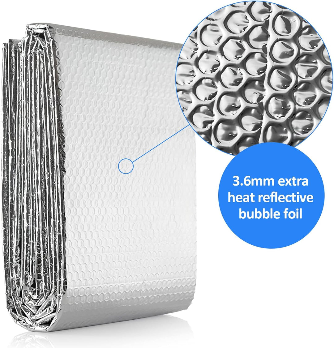 Heizkörper Reflexionsfolie Heizung, 5m x 60cm Isolierfolie Heizung Isoliermatte Thermofolie Dämmfoli