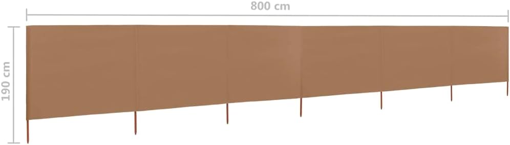Myheimly Windschutzgewebe,Windschutz Sichtschutz Balkon,Sichtschutzzaun Taupe,800 x 160 cm 800 x 160