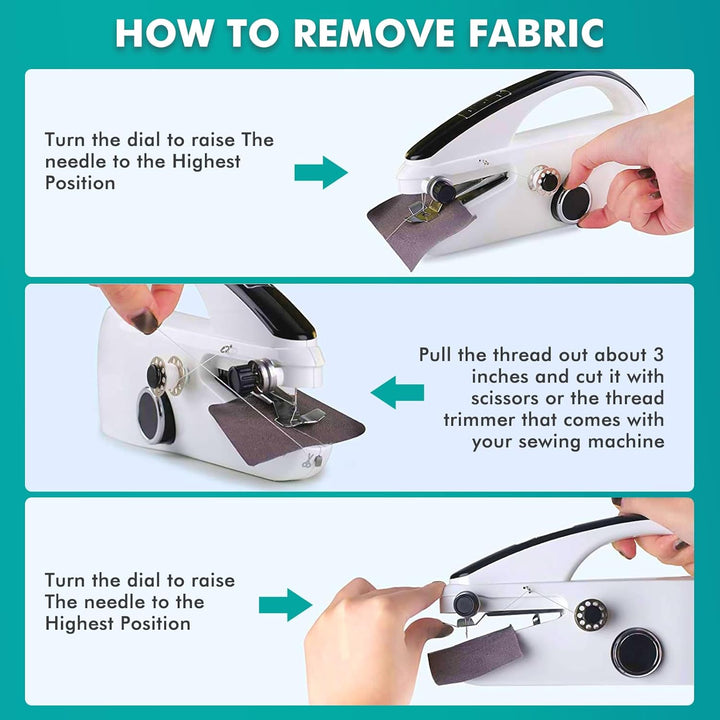 Handnähmaschine,Tragbare Mini Elektrische Nähmaschine mit Nähzubehör für Anfänger, Einfach Zu Bedien