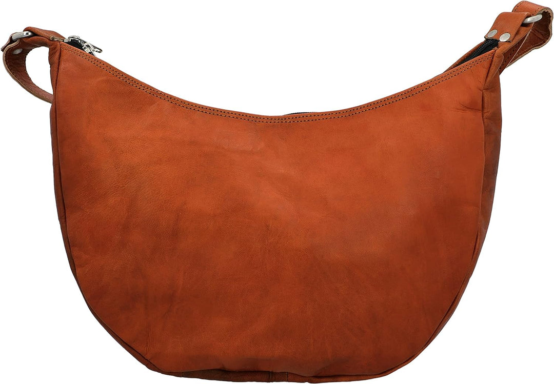 Gusti Umhängetasche Leder - Mira Damen Handtasche Ledertasche Vintage Braun Leder