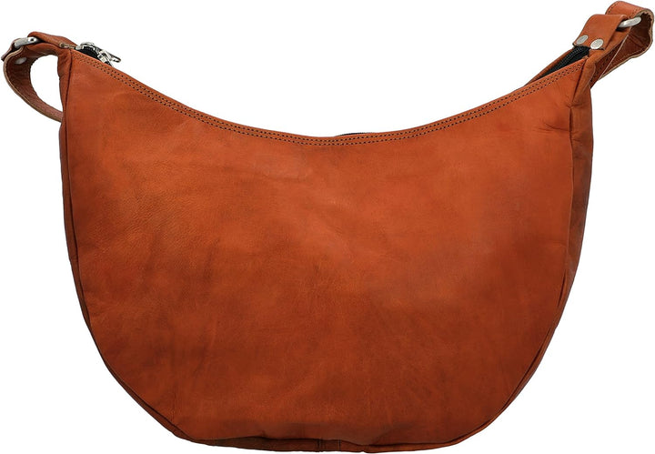 Gusti Umhängetasche Leder - Mira Damen Handtasche Ledertasche Vintage Braun Leder
