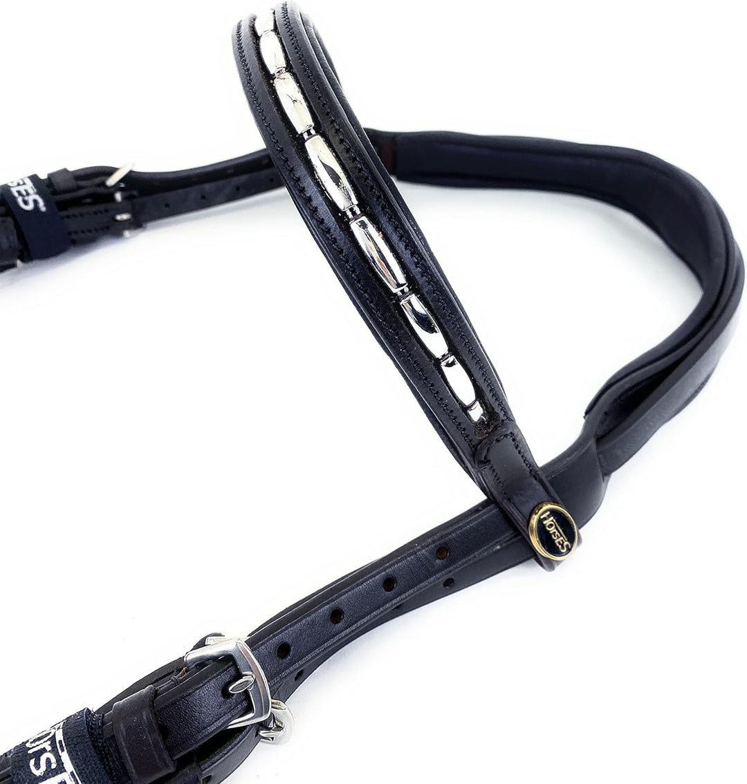 Horses Leder Trense Trieste Schwarz Cob, Schwarz Cob