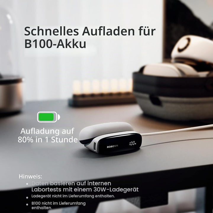 BOBOVR PD100 2-in-1 Ladestation &amp; 30W USB-C PD PowerBank für B100 Batterij | Tweerichtingssnelladen,
