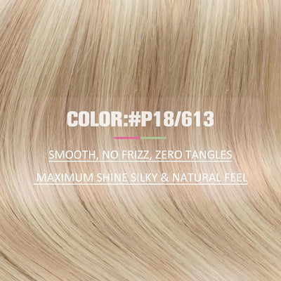 YoungSee 50g Tape Extensions Echthaar Blond Echthaar Extensions Tape Aschblond Highlight Blond Invis