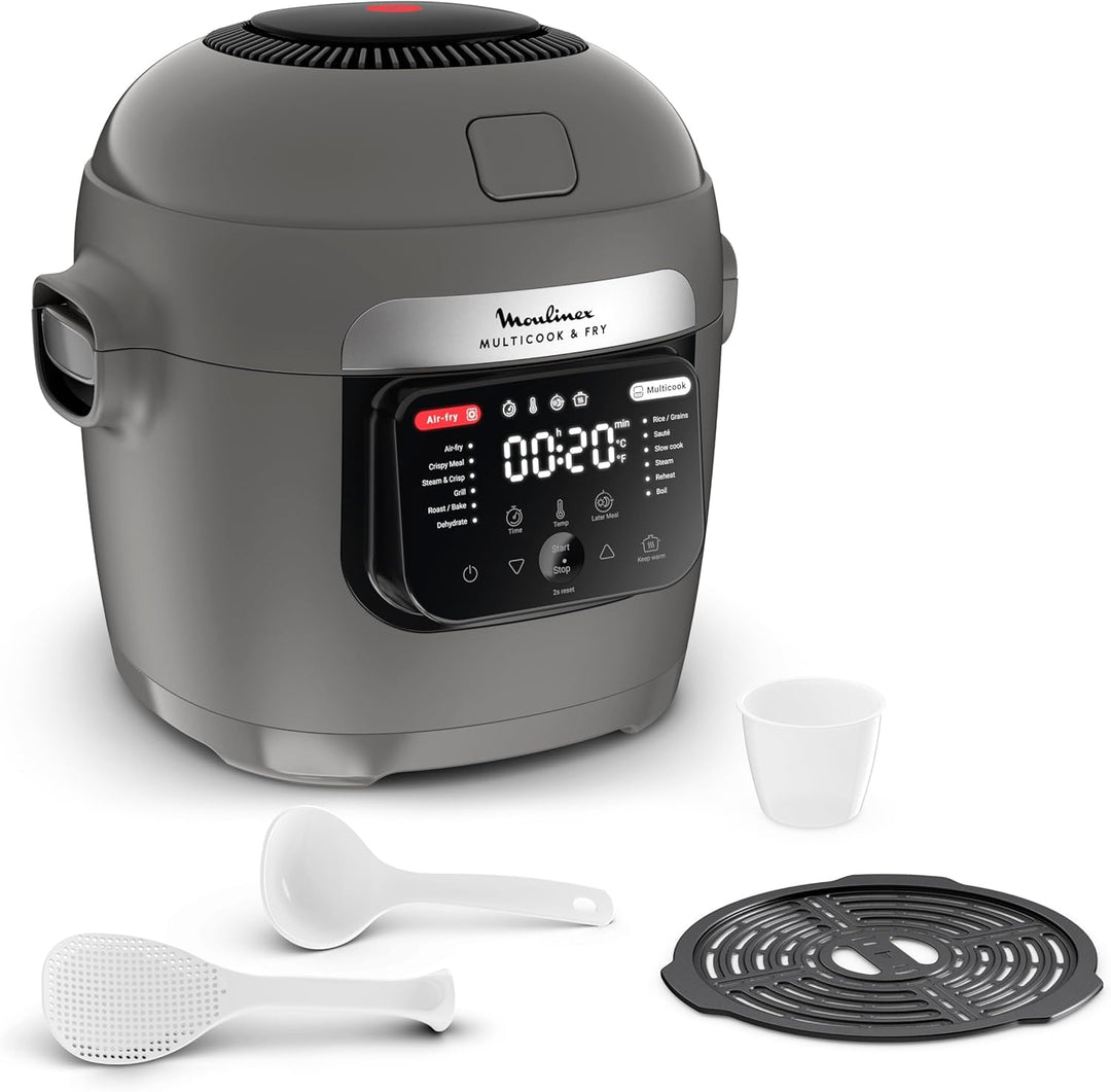 Moulinex Multicook & Fry, Multikocher & Integrierter Airfryer, 12 Programme, Kochen auf 2 Ebenen, ve