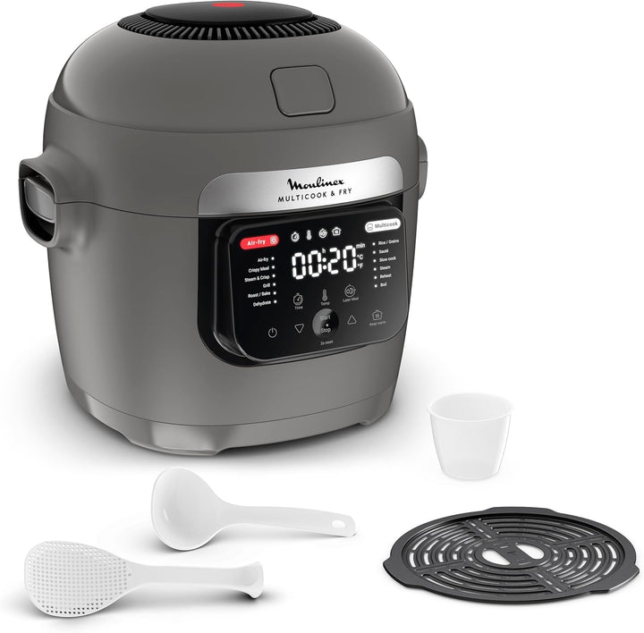Moulinex Multicook & Fry, Multikocher & Integrierter Airfryer, 12 Programme, Kochen auf 2 Ebenen, ve