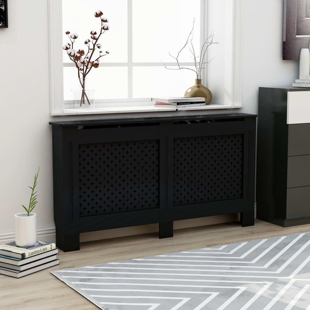 Wohnzimmer Heizkörperabdeckung 152x19x81.5 cm MDF Heizkörper Verkleidung Abdeckung Dekorative Wabenm