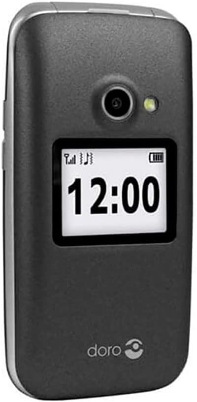 Doro 2424 GSM Mobiltelefon im eleganten Klappdesign Graphit/Silber