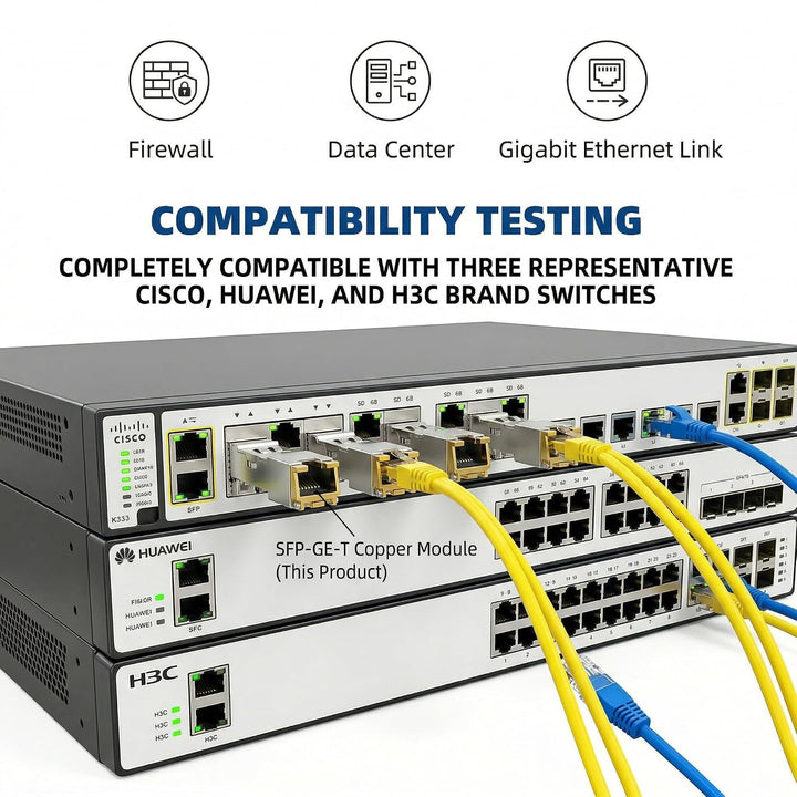 SFP+-Transceiver | RJ45G-SFP-zu-LC-Singlemode-Glasfasermodul | Kompatibel mit Cisco, Ubiquiti, Netge