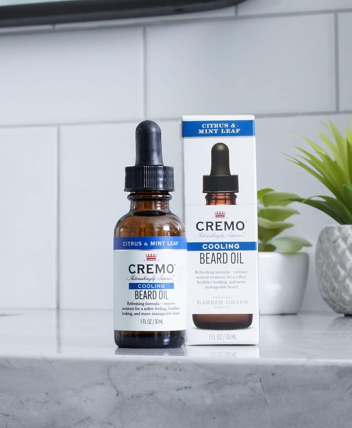 CREMO - Beruhigendes Bartöl Für Männer | Natürliche Öle | Zitrus &amp; Minze Duft | 30ml Citrus &amp; Mint,