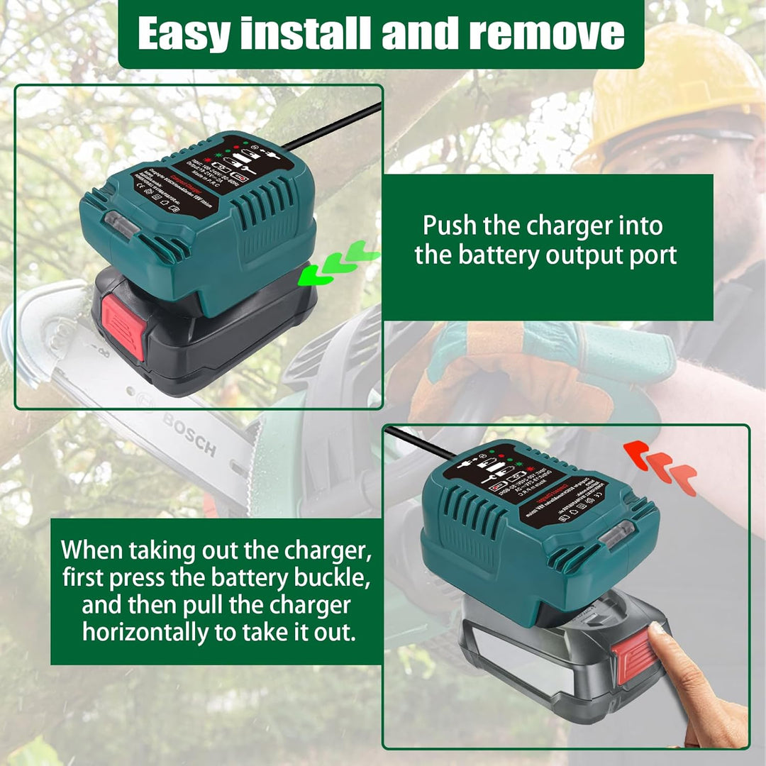 Ersatz Ladegerät für Bosch 18V PBA Haus und Garden System Akku, Tragbares Mini-Schnellladegerät mit