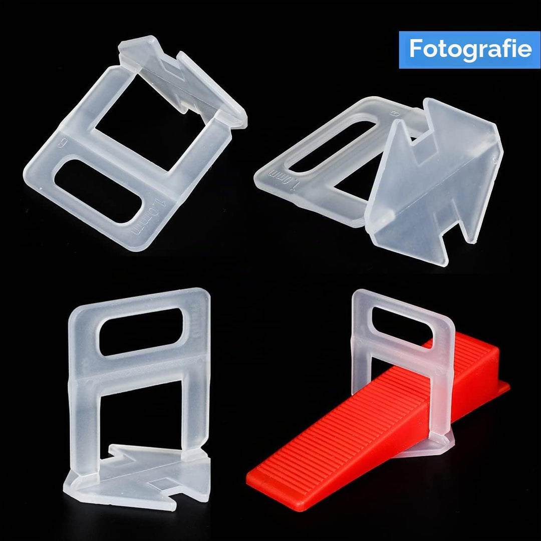 300 Stück Fliesenverlegehilfe, Fliesen nivelliersystem 1mm, Zuglaschen für Fliesen (1mm-Fliesenkeile