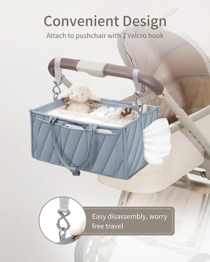 Baby Windel Caddy Organizer tragbare multifunktionale Aufbewahrung mit Papiertasche Schultergurt und