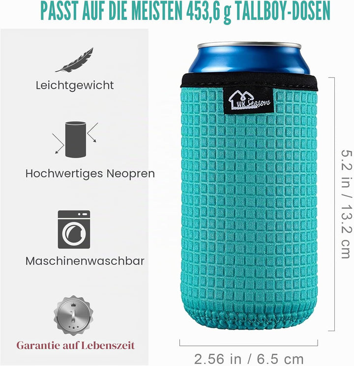 WK IEASON 16oz Can Sleeves Insulators Neoprene Standard Can Covers Coolers Holder Non-Slip Neoprene