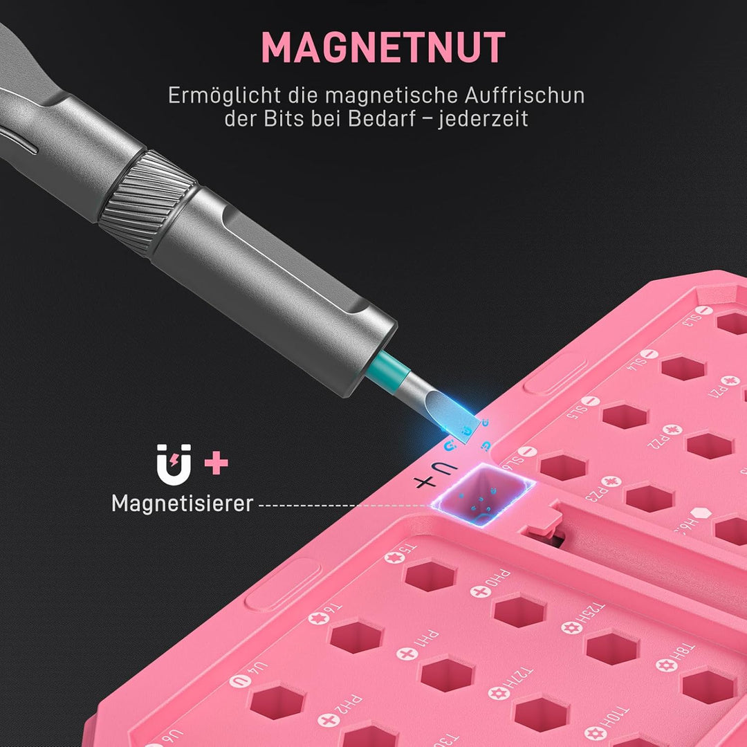 42 in 1 Präzisions Schraubendreher Set Magnetisch, Multi-Bit Reparatur Werkzeug für Laptop, Handy, S
