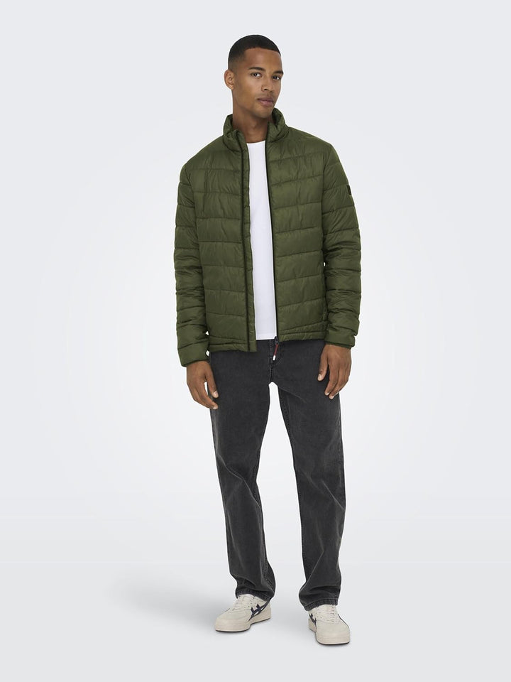 ONLY & SONS Herren Jacke ONSCARVEN Regular Fit XS S M L XL XXL Schwarz Grün S Olive, S Olive