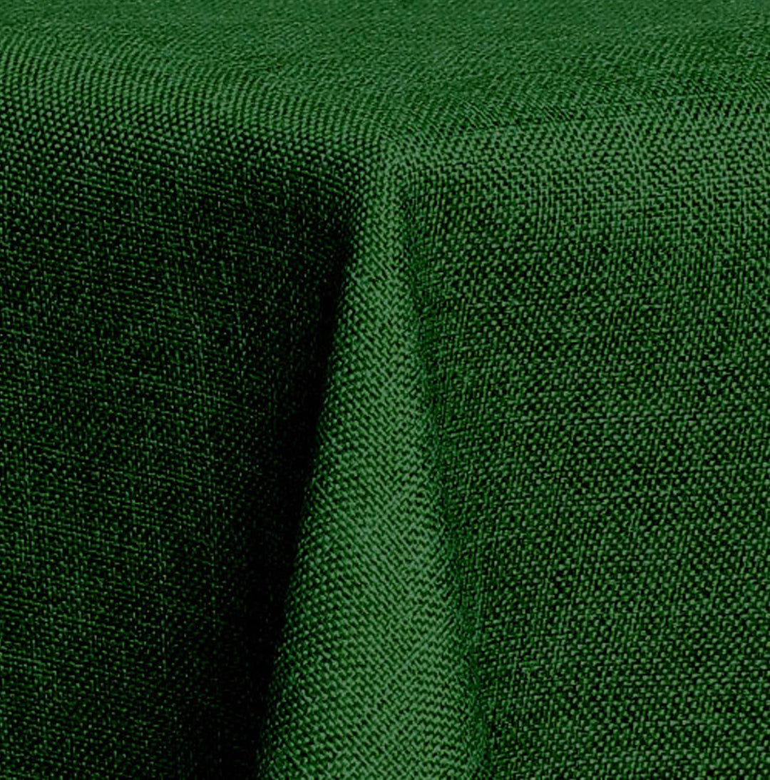 Textil Tischdecke - Leinen Optik - wasserabweisend Eckig 110x140 (Dunkelgrün, ca. 110 x 140 cm) Dunk