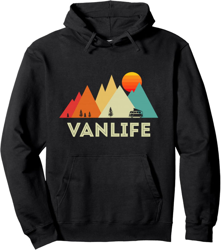 Van Life Vanlife Camper Camping Retro Vintage Sonnenuntergang Pullover Hoodie