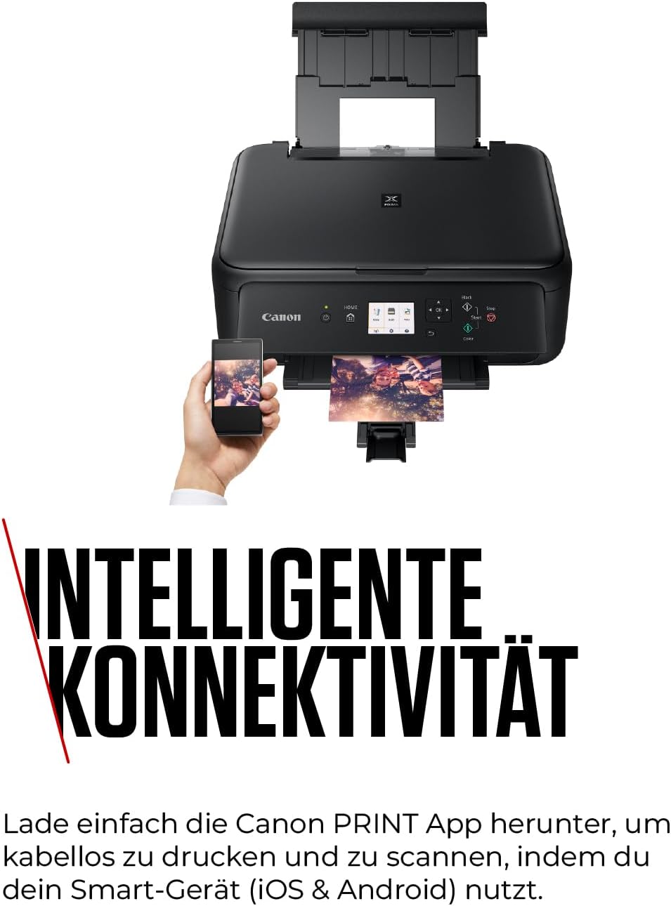 Canon PIXMA TS5150 Drucker Farbtintenstrahl Multifunktionsgerät DIN A4 (Scanner, Kopierer, Farbdispl
