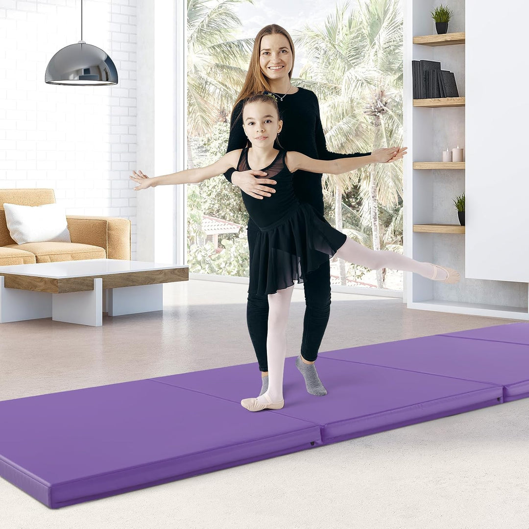 COSTWAY 300 x 120 x 5 cm Weichbodenmatte, Gymnastikmatte klappbar, Turnmatte aus PU mit Kletterversc