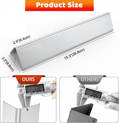 GFTIME 38,9cm Flavorizer Bar 7635 für Weber Spirit I E210/220 & II E210/S210 (mit vorderen Brennerkn