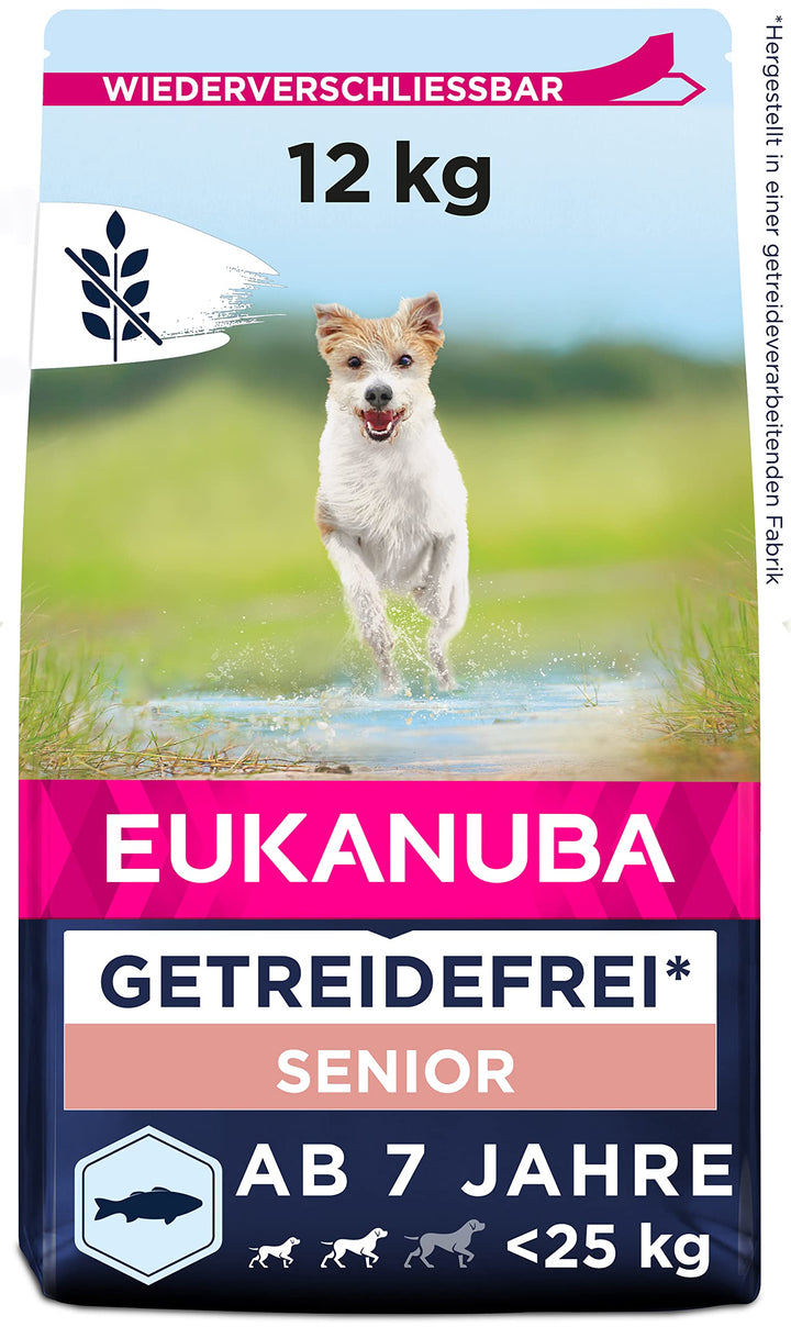Eukanuba Hundefutter getreidefrei mit Fisch für kleine und mittelgrosse Rassen - Trockenfutter für S