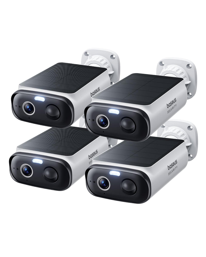 Baseus Security S1 Lite 4-Cam Überwachungskamera Aussen Solar Akku WLAN, IP67 Wetterfest, Kamera Übe