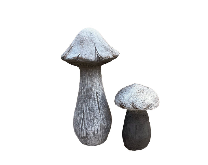 stoneandstyle Steinfigur 2er Set Steinpilze Pilze frostfest Steinguss