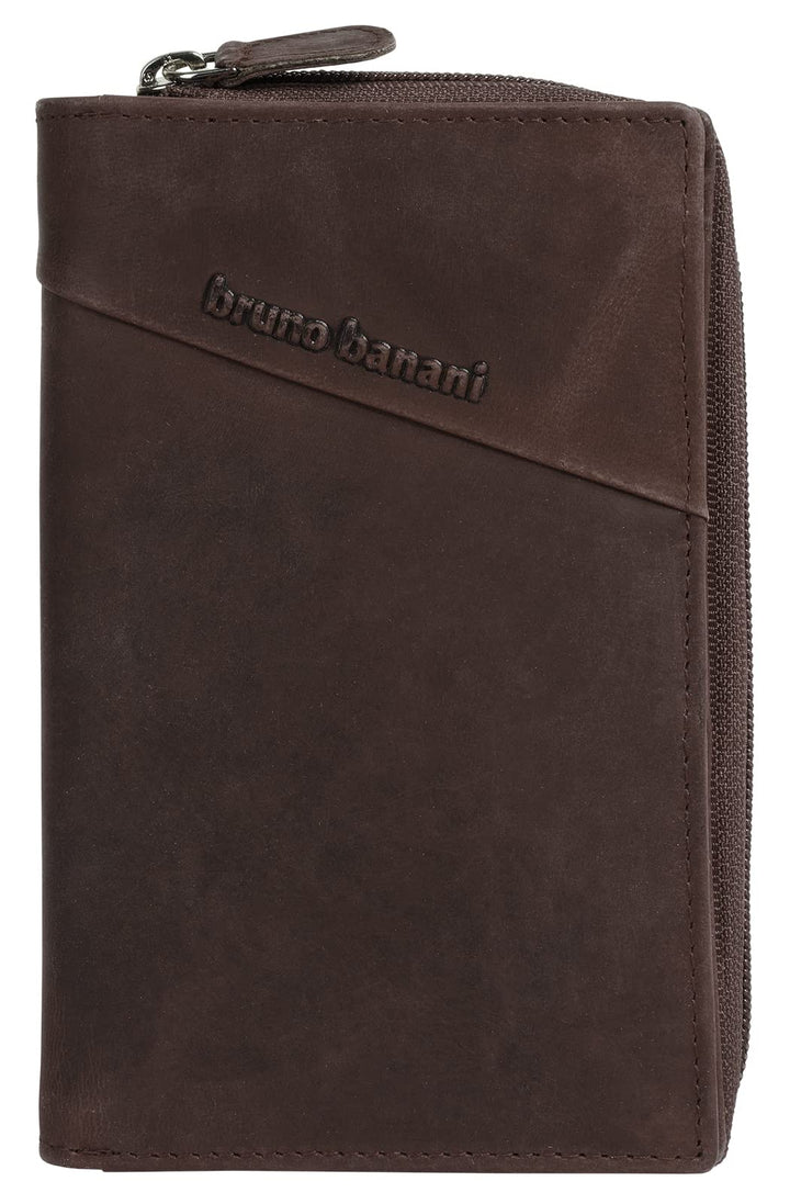 bruno banani Geldbörse Echt Leder Damen | Portemonnaie aus Rindleder, Brieftasche für Herren, Geldbe