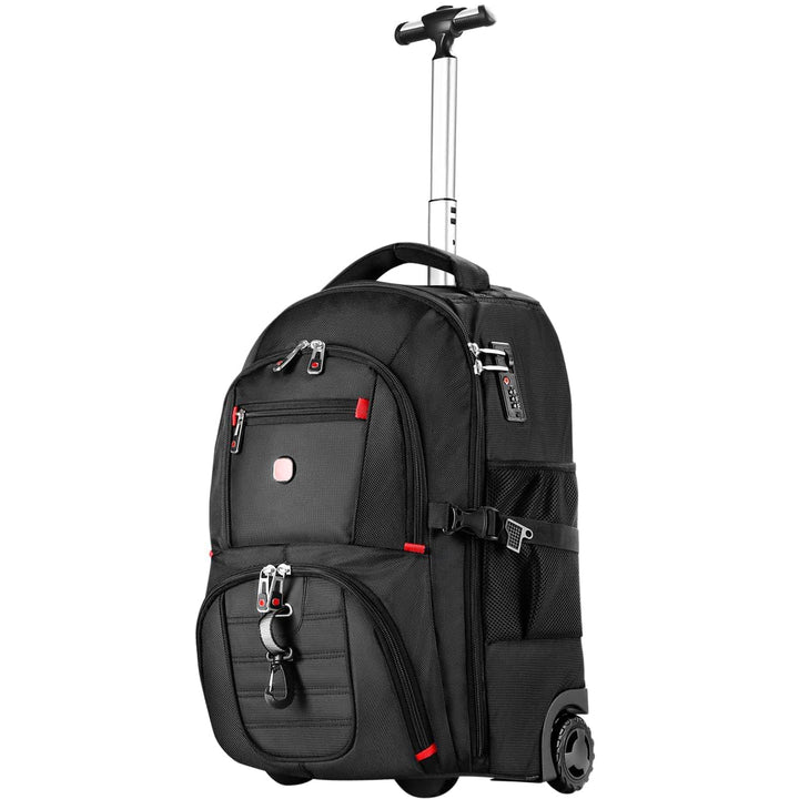 star cloud Extra Grosser Trolley Rucksack mit Rollen Wasserfest, 18 inch-Laptopfach, 22,5x15x10 inch
