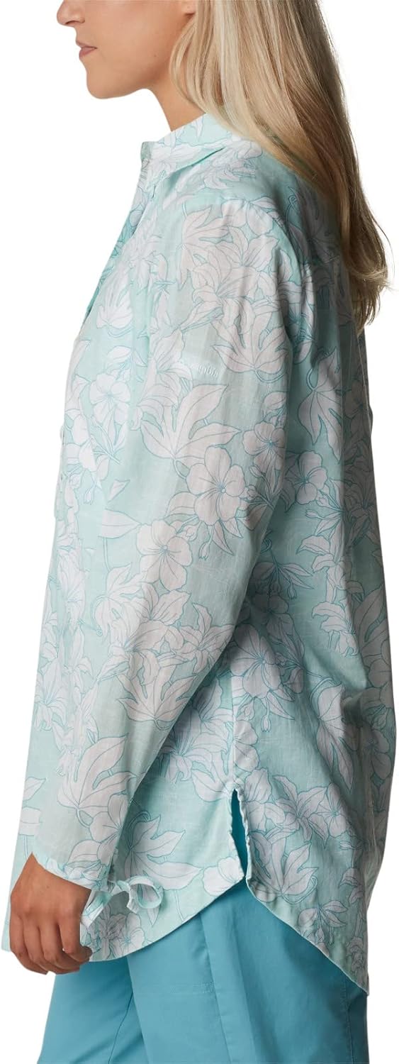 Columbia Damen Tunic Camp Henry II Tunika XS Icy Morn Lakeshore Floral, XS Icy Morn Lakeshore Floral