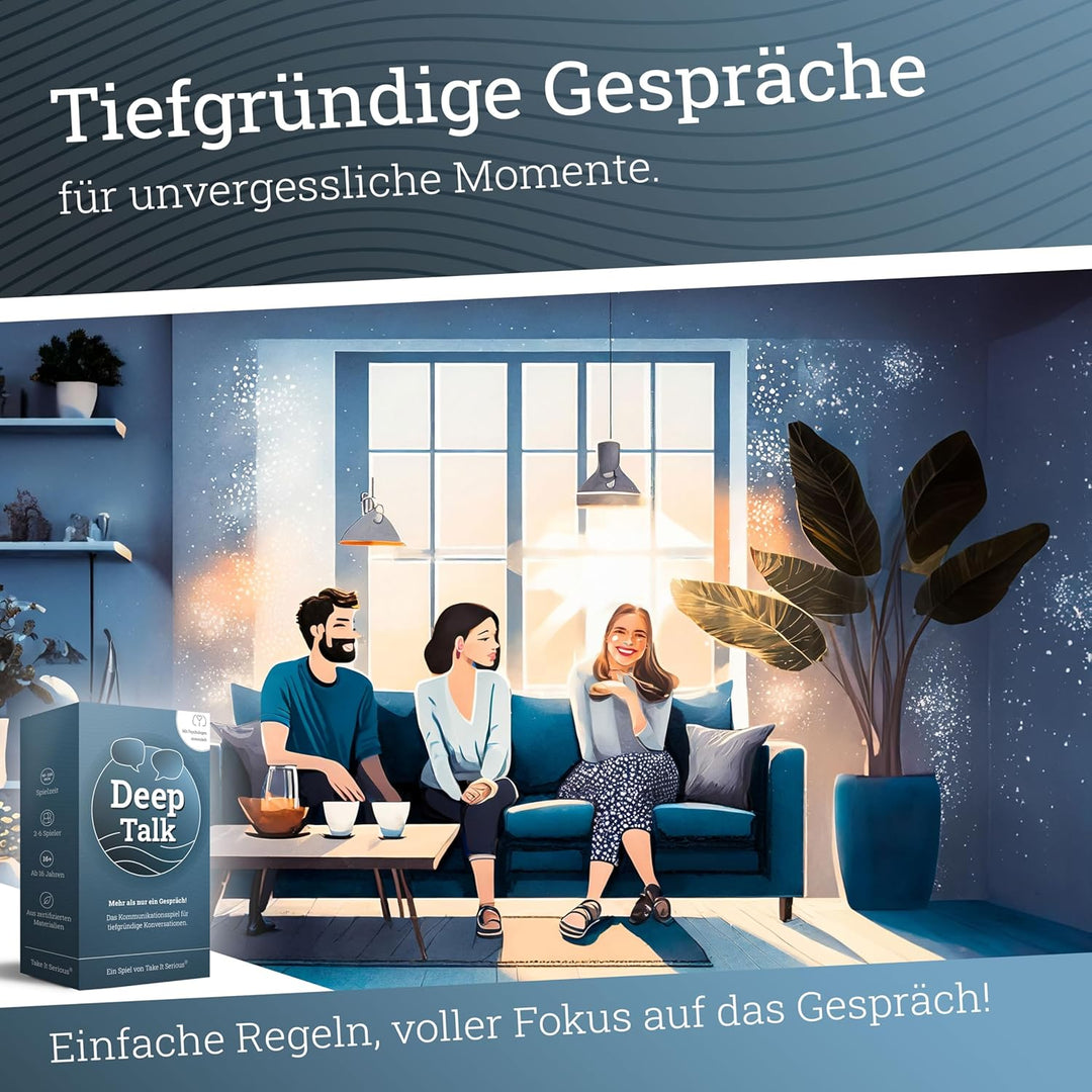 Take It Serious Deep Talk - Gesprächsspiel für tiefgründige Gespräche | Kommunikationsspiel für Freu