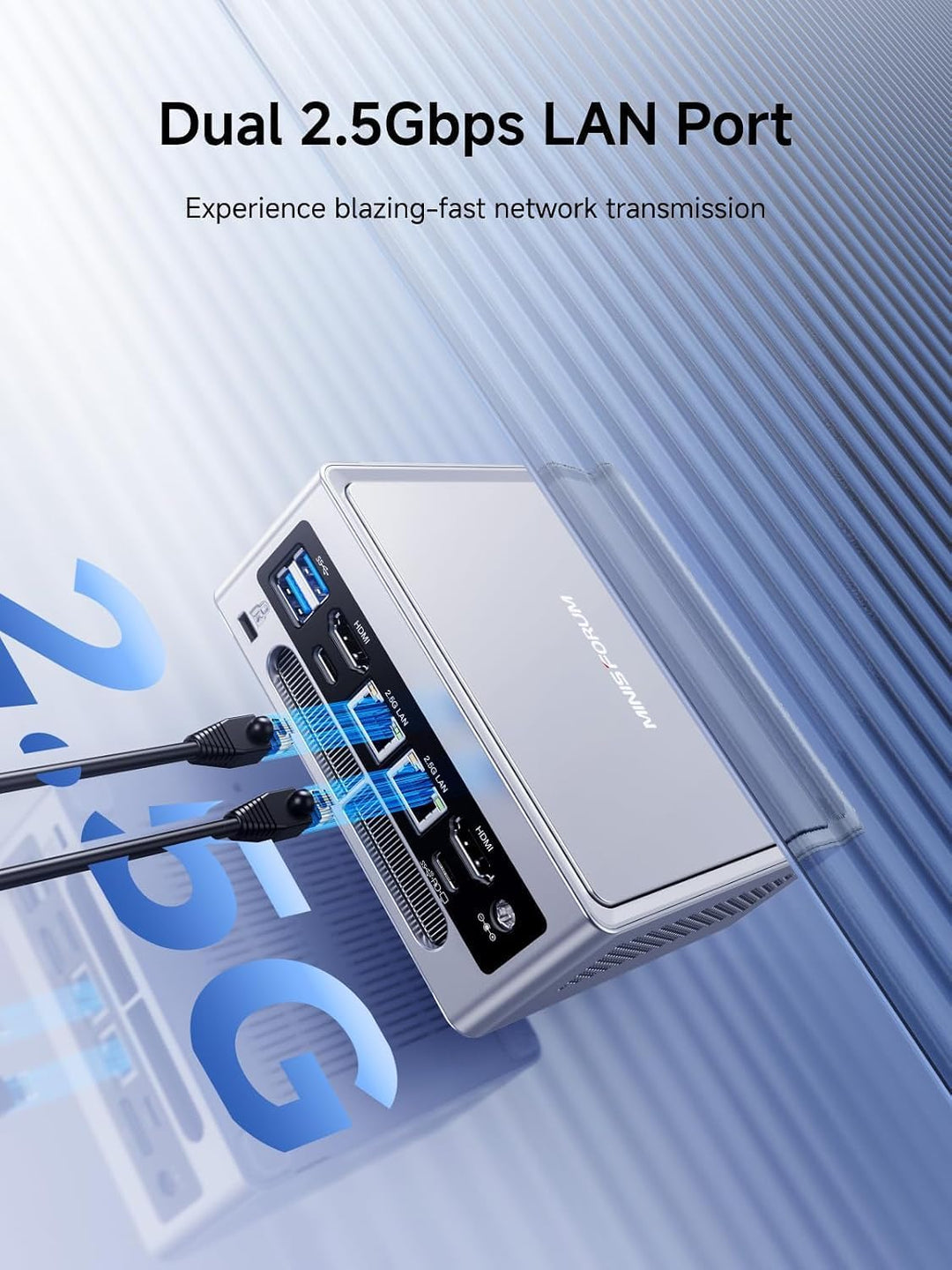MINIS FORUM NAB9S Mini PC, Core i9-13900HK 14C/20T Prozessor bis zu 5,4 GHz, Intel Iris Xe Graphics,