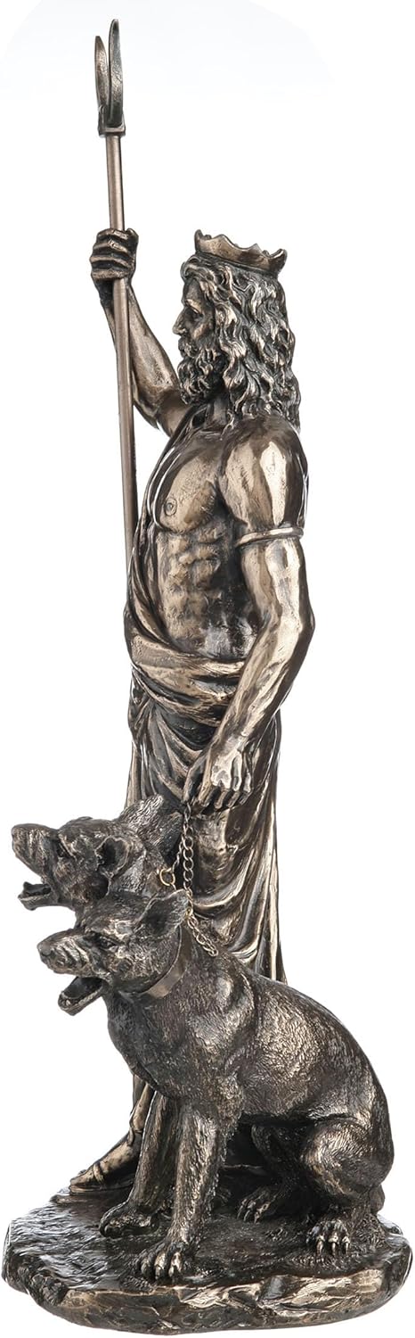 Unbekannt Bronze Finish Griechische Gott Hades und Cerberus Statue Skulptur