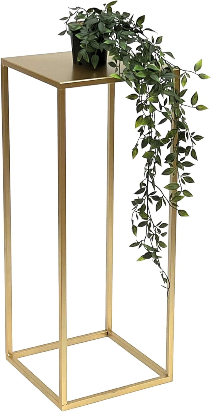 DanDiBo Blumenhocker Metall Gold Eckig Blumenständer Beistelltisch 96506 Blumensäule Modern Pflanzen