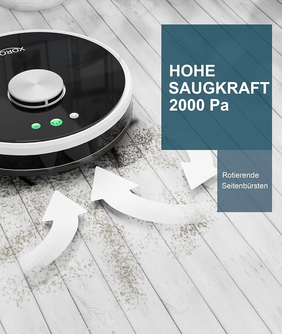 XORO HSR 200 - Leistungsstarker Saugroboter mit Wischfunktion, Lasernavigation, Alexa/Google Home, E